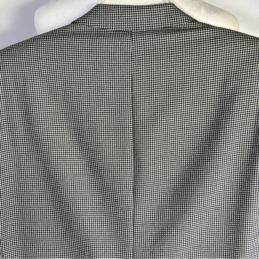 Jack Victor Loretowood Houndstooth Cashmere Blazer Black & White 44L Classic - Picture 6 of 11